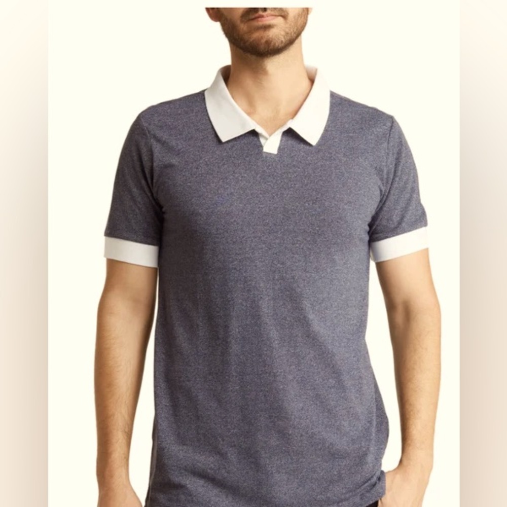 Massimo Dutti Linen Cotton Blend Polo